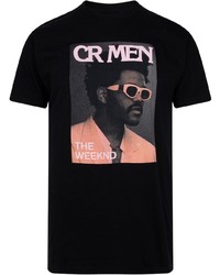 Мужская черная футболка с круглым вырезом с принтом от The Weeknd