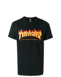 Мужская черная футболка с круглым вырезом с принтом от Thrasher