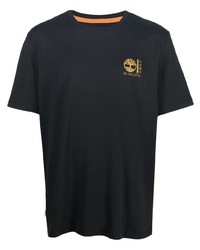 Мужская черная футболка с круглым вырезом с принтом от Timberland