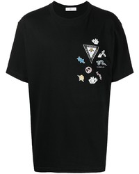 Мужская черная футболка с круглым вырезом с принтом от Toga