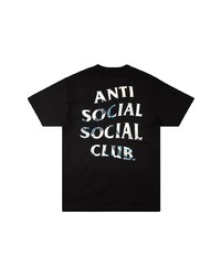 Мужская черная футболка с круглым вырезом с принтом от Anti Social Social Club