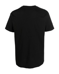 Мужская черная футболка с круглым вырезом с принтом от Pleasures