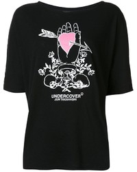 Женская черная футболка с круглым вырезом с принтом от Undercover