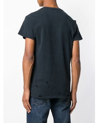 Мужская черная футболка с круглым вырезом с принтом от Warren Lotas