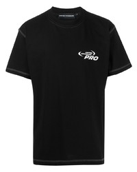 Мужская черная футболка с круглым вырезом с принтом от United Standard