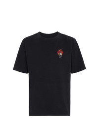 Мужская черная футболка с круглым вырезом с принтом от Unravel Project