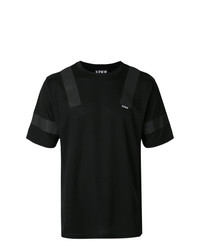 Мужская черная футболка с круглым вырезом с принтом от Upww
