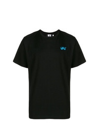 Мужская черная футболка с круглым вырезом с принтом от Used Future