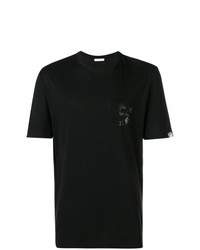 Мужская черная футболка с круглым вырезом с принтом от Versace Collection