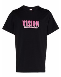 Мужская черная футболка с круглым вырезом с принтом от Vision Street Wear