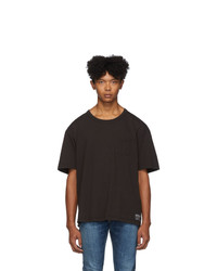 Мужская черная футболка с круглым вырезом с принтом от VISVIM