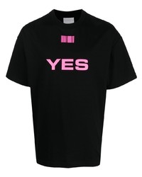 Мужская черная футболка с круглым вырезом с принтом от VTMNTS