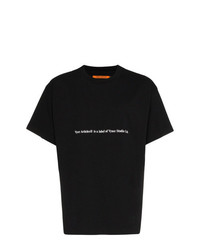 Мужская черная футболка с круглым вырезом с принтом от Vyner Articles