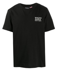 Мужская черная футболка с круглым вырезом с принтом от Wacko Maria