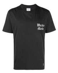 Мужская черная футболка с круглым вырезом с принтом от Wacko Maria