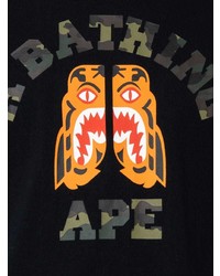 Мужская черная футболка с круглым вырезом с принтом от A Bathing Ape