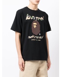 Мужская черная футболка с круглым вырезом с принтом от A Bathing Ape