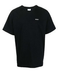 Мужская черная футболка с круглым вырезом с принтом от WTAPS