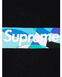 Мужская черная футболка с круглым вырезом с принтом от Supreme