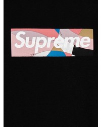 Мужская черная футболка с круглым вырезом с принтом от Supreme