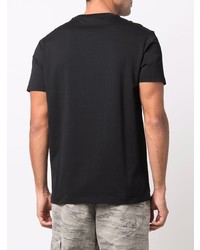 Мужская черная футболка с круглым вырезом с принтом от Neil Barrett