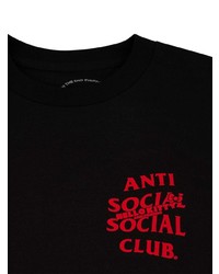 Мужская черная футболка с круглым вырезом с принтом от Anti Social Social Club