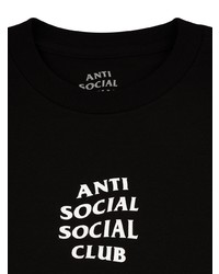 Мужская черная футболка с круглым вырезом с принтом от Anti Social Social Club