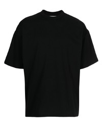 Мужская черная футболка с круглым вырезом с принтом от Yoshiokubo