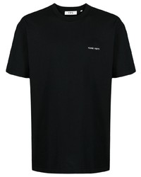 Мужская черная футболка с круглым вырезом с принтом от YOUNG POETS