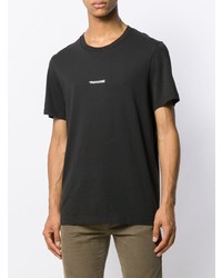 Мужская черная футболка с круглым вырезом с принтом от Zadig & Voltaire