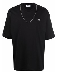 Мужская черная футболка с круглым вырезом с украшением от Ambush