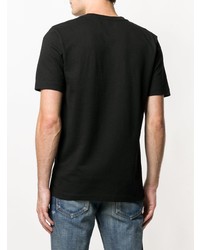 Мужская черная футболка с круглым вырезом с украшением от CK Jeans