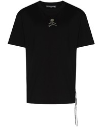 Мужская черная футболка с круглым вырезом с украшением от Mastermind Japan