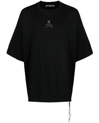 Мужская черная футболка с круглым вырезом с украшением от Mastermind Japan