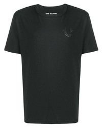 Мужская черная футболка с круглым вырезом с украшением от True Religion
