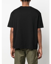 Мужская черная футболка с круглым вырезом с цветочным принтом от Simone Rocha