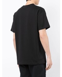 Мужская черная футболка с круглым вырезом с цветочным принтом от Soulland