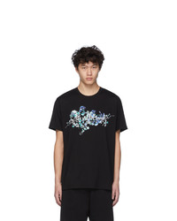 Мужская черная футболка с круглым вырезом с цветочным принтом от Givenchy