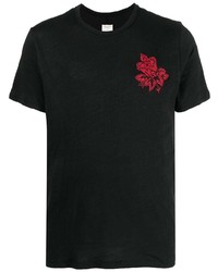 Мужская черная футболка с круглым вырезом с цветочным принтом от rag & bone