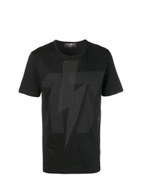 Мужская черная футболка с круглым вырезом с шипами от Hydrogen
