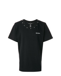 Мужская черная футболка с круглым вырезом с шипами от Icosae