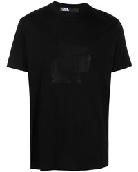 Мужская черная футболка с круглым вырезом с шипами от Karl Lagerfeld