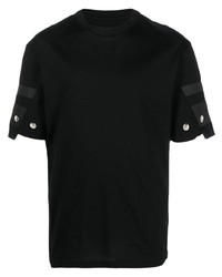 Мужская черная футболка с круглым вырезом с шипами от Les Hommes