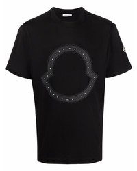 Мужская черная футболка с круглым вырезом с шипами от Moncler