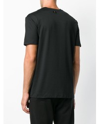 Мужская черная футболка с круглым вырезом с шипами от Roberto Cavalli