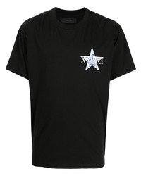 Мужская черная футболка с круглым вырезом со звездами от Amiri