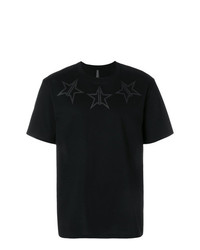Мужская черная футболка с круглым вырезом со звездами от Attachment