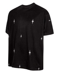 Мужская черная футболка с круглым вырезом со звездами от Stampd