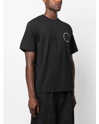 Мужская черная футболка с круглым вырезом со звездами от Études