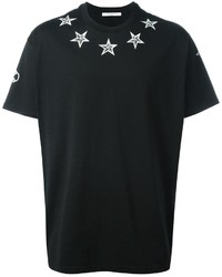 Мужская черная футболка с круглым вырезом со звездами от Givenchy